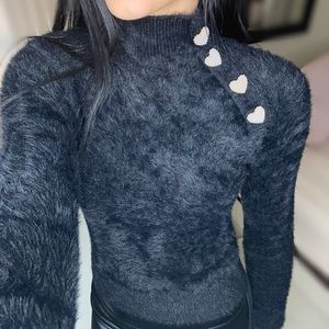 ZARA FAUX FUR SWEATER